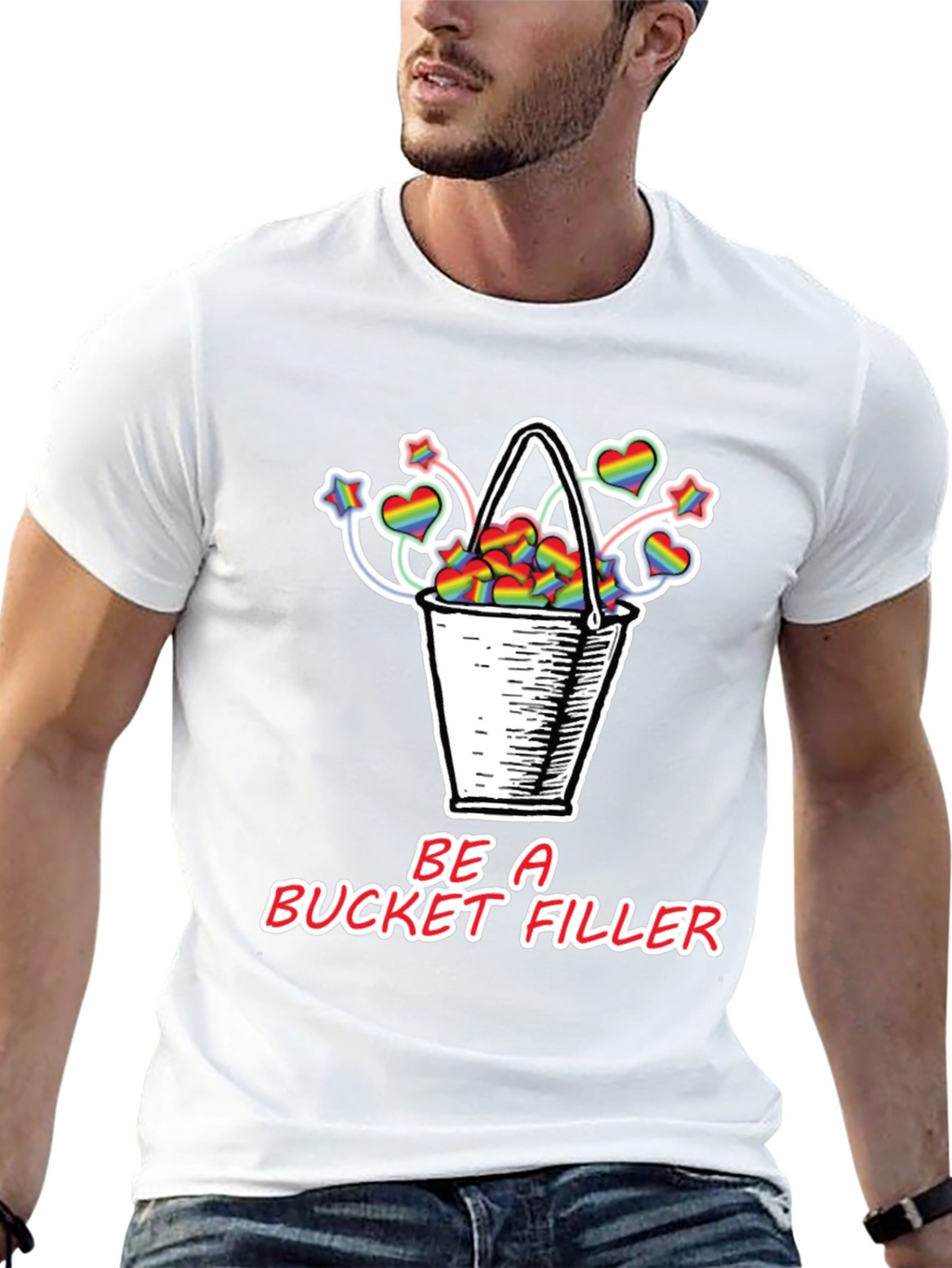 Be a Bucket Filler T-Shirt Pride Hearts Stars