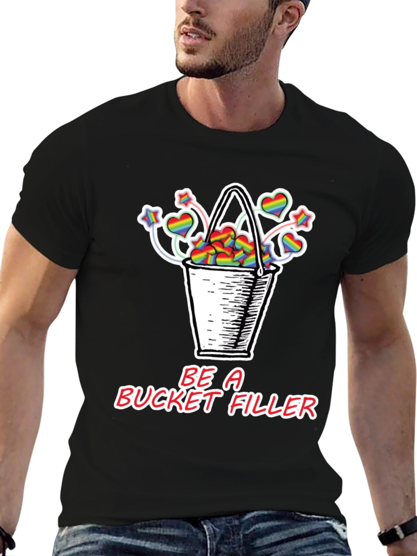 Be a Bucket Filler T-Shirt Pride Hearts Stars