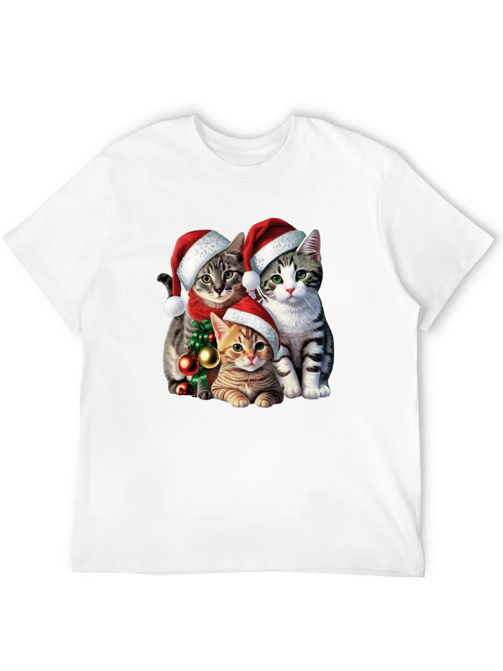 Festive Cat Santa T-Shirt