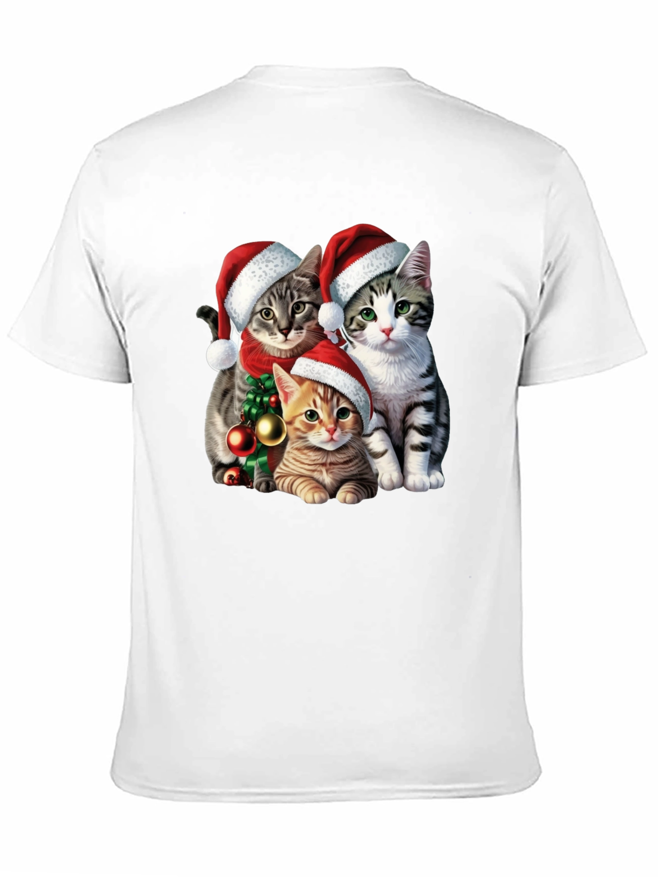 Festive Cat Santa T-Shirt