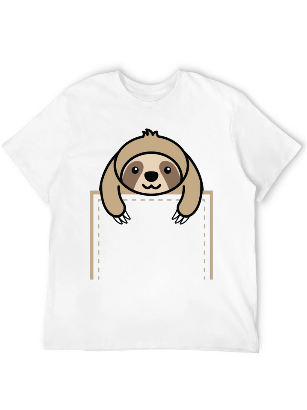 Sloth in Pocket Graphic Tee - Black