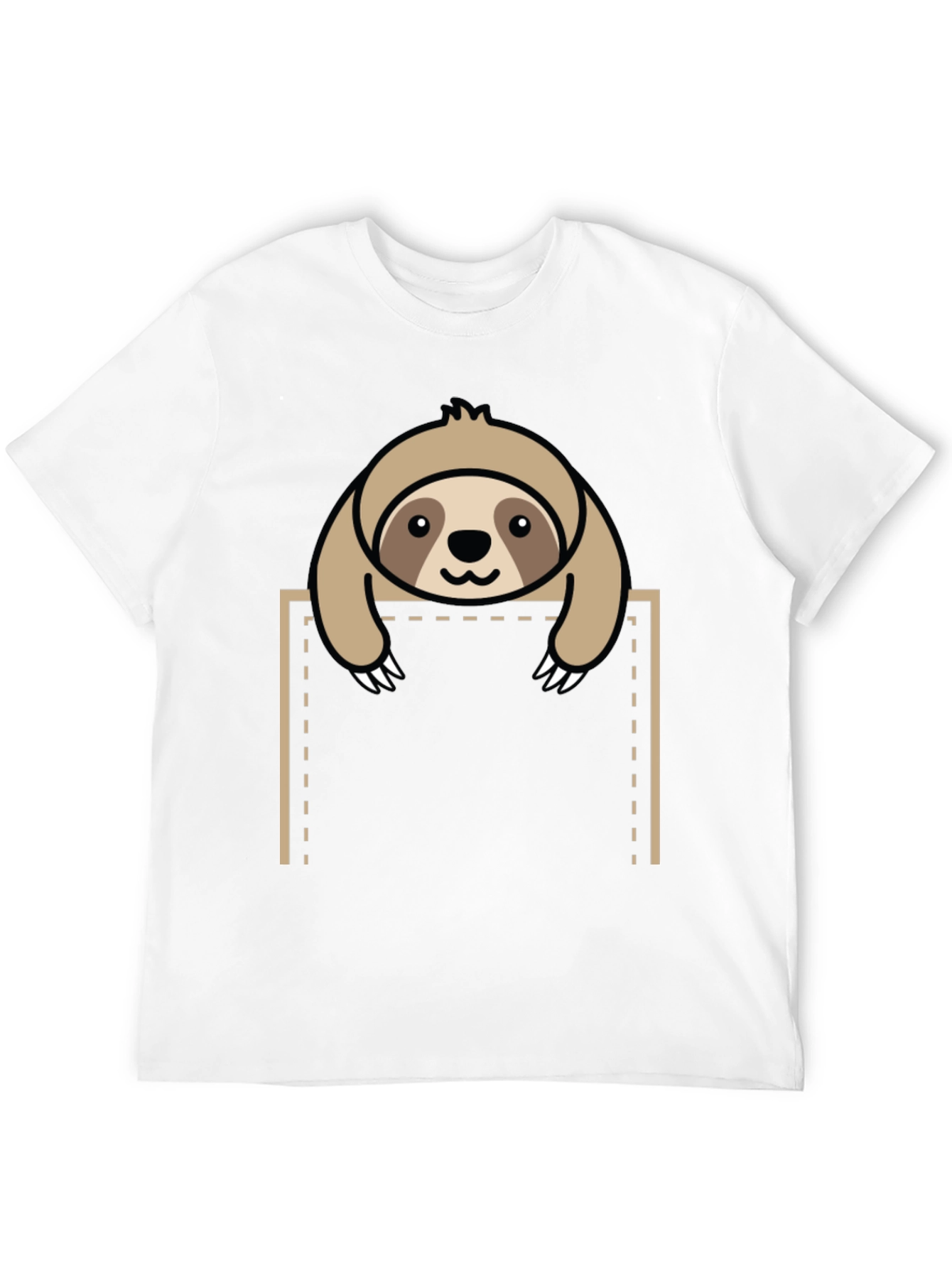 Sloth in Pocket Graphic Tee - Black