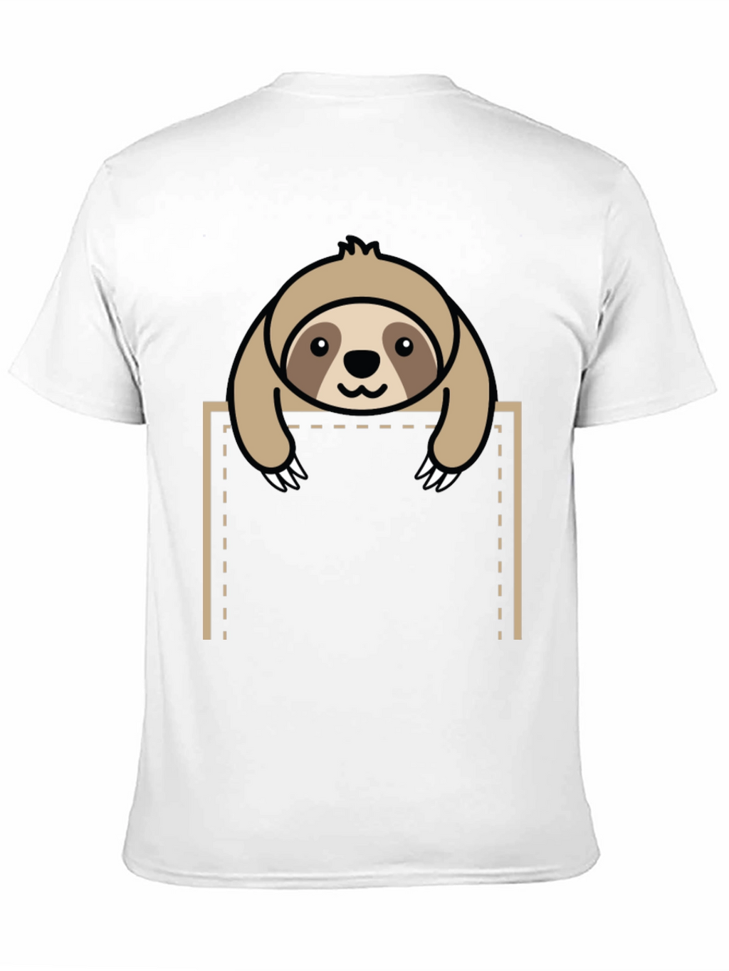 Sloth in Pocket Graphic Tee - Black