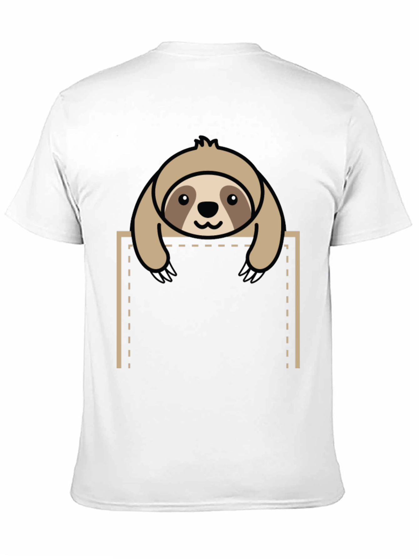 Sloth in Pocket Graphic Tee - Black