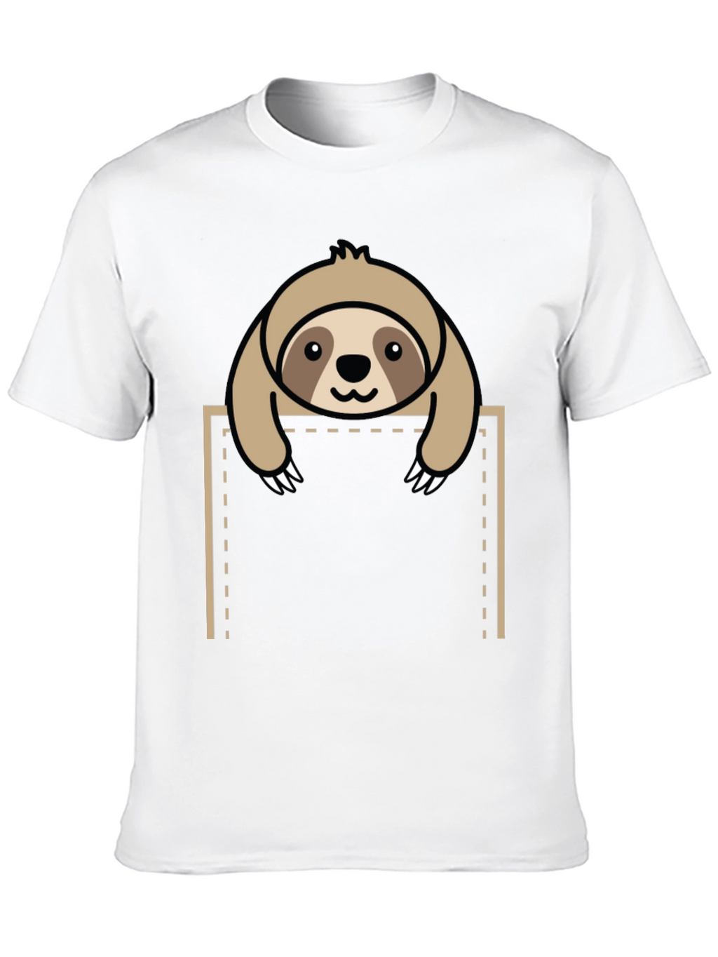 Sloth in Pocket Graphic Tee - Black