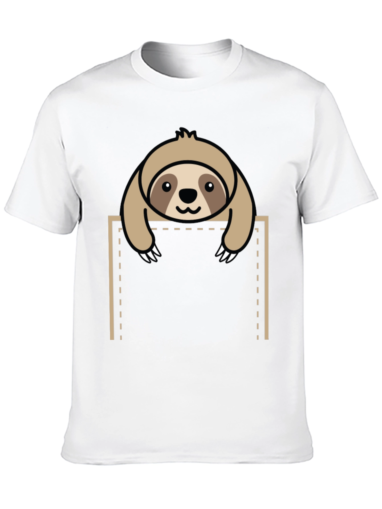 Sloth in Pocket Graphic Tee - Black