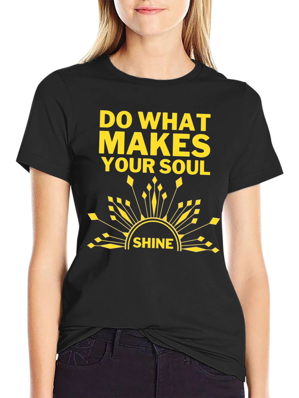 Soul Shine T-Shirt: Black Graphic Tee