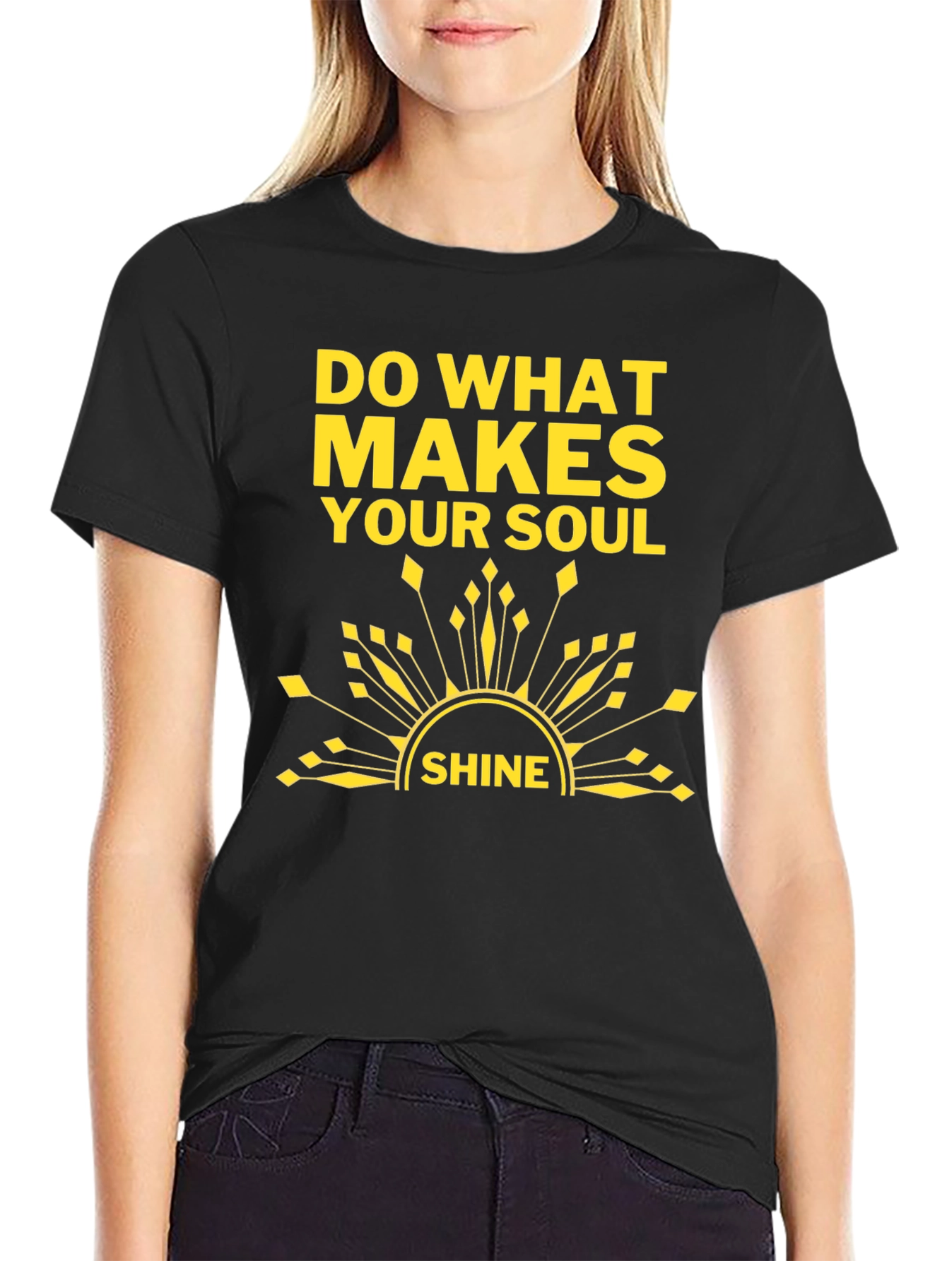 Soul Shine T-Shirt: Black Graphic Tee