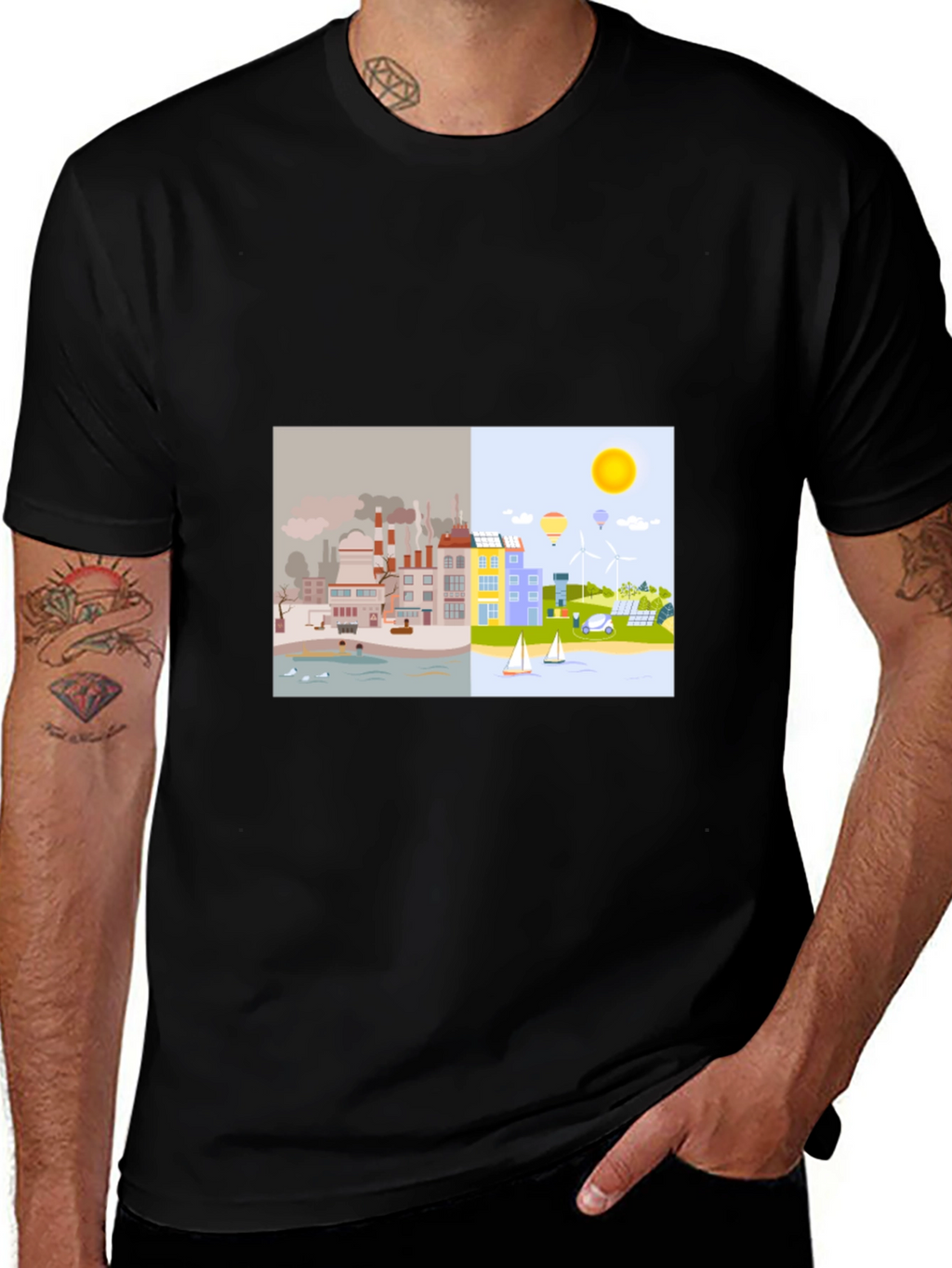 Eco-Friendly T-Shirt: Clean Energy Design