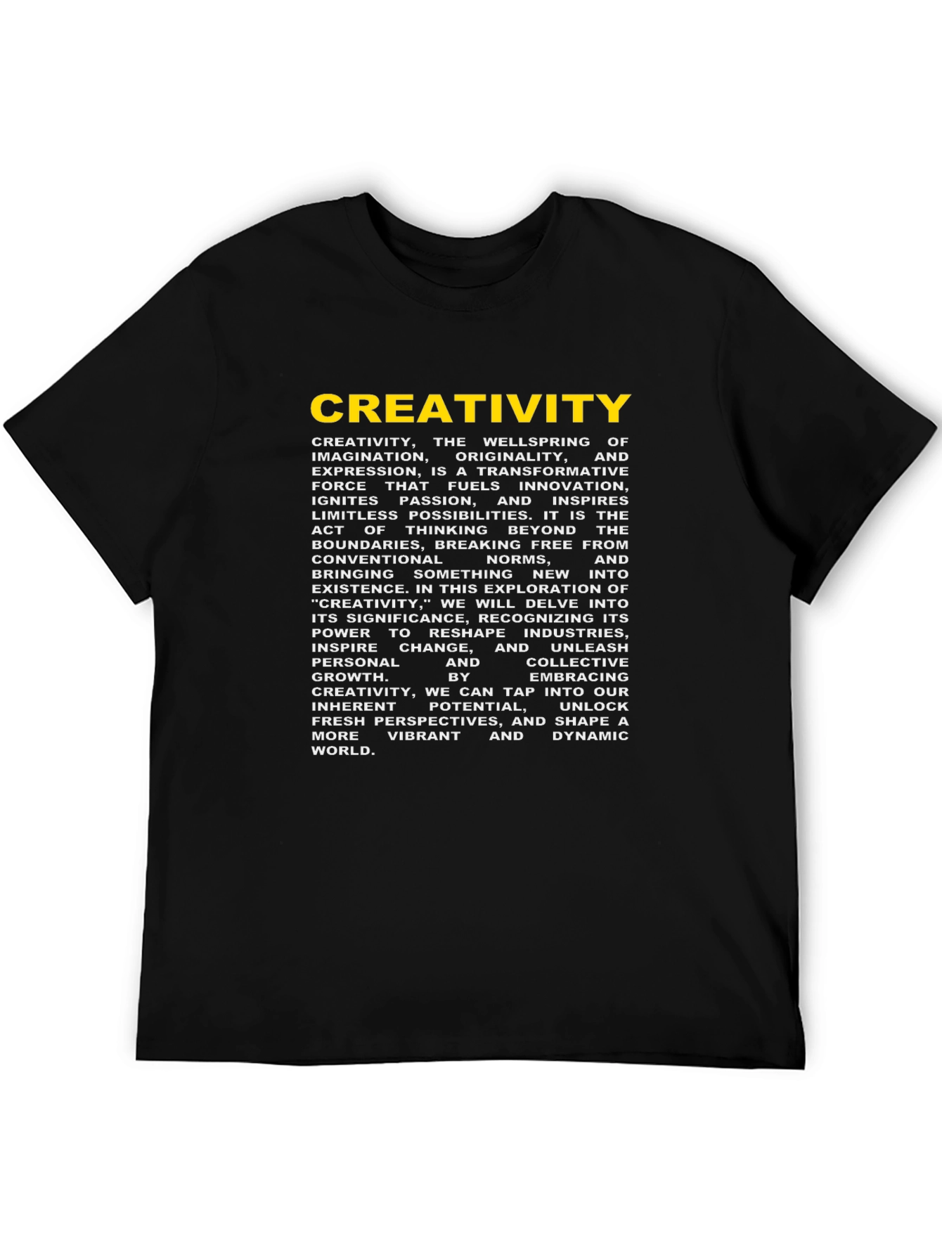 Creativity Graphic Tee - Black