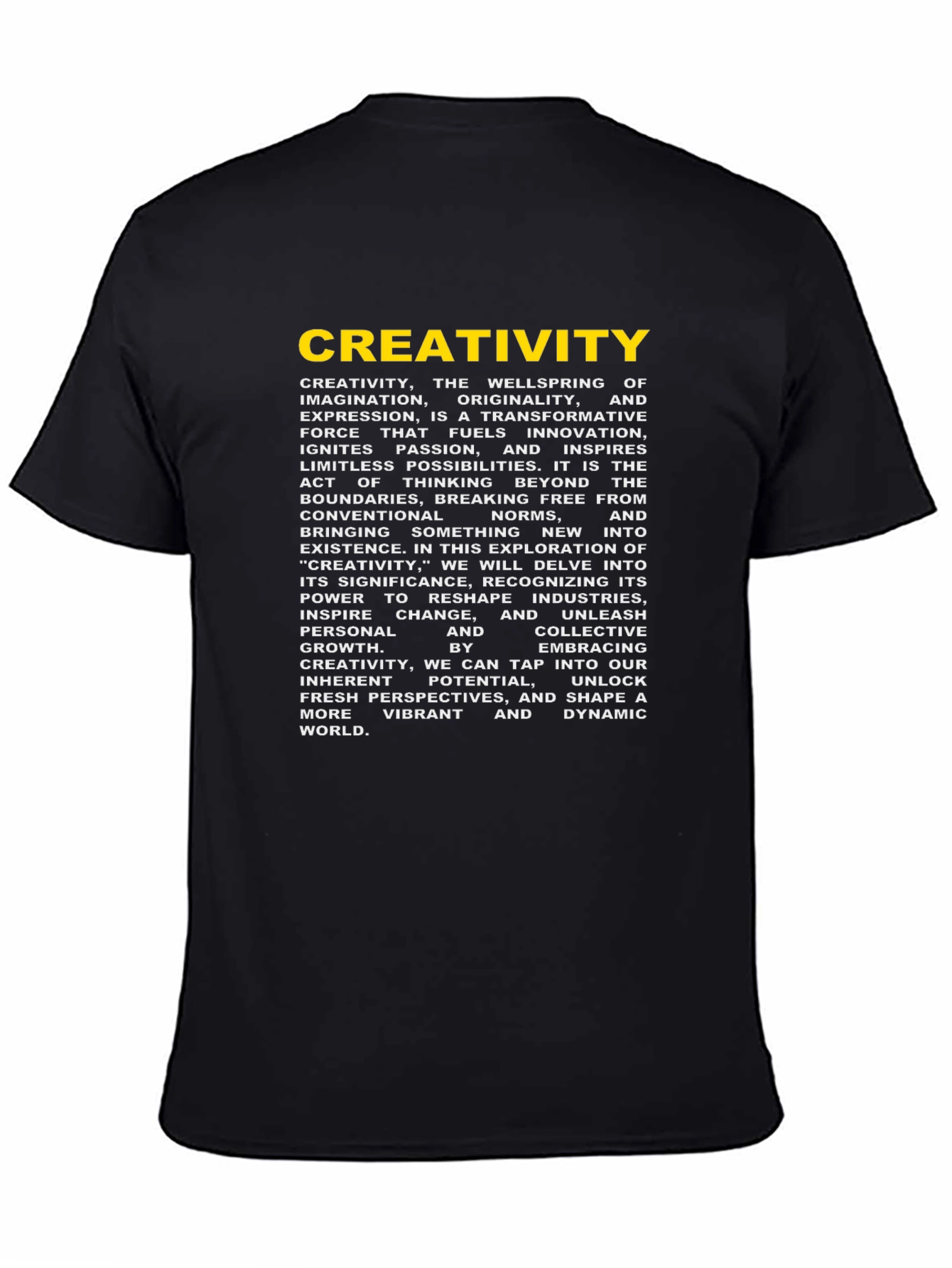 Creativity Graphic Tee - Black