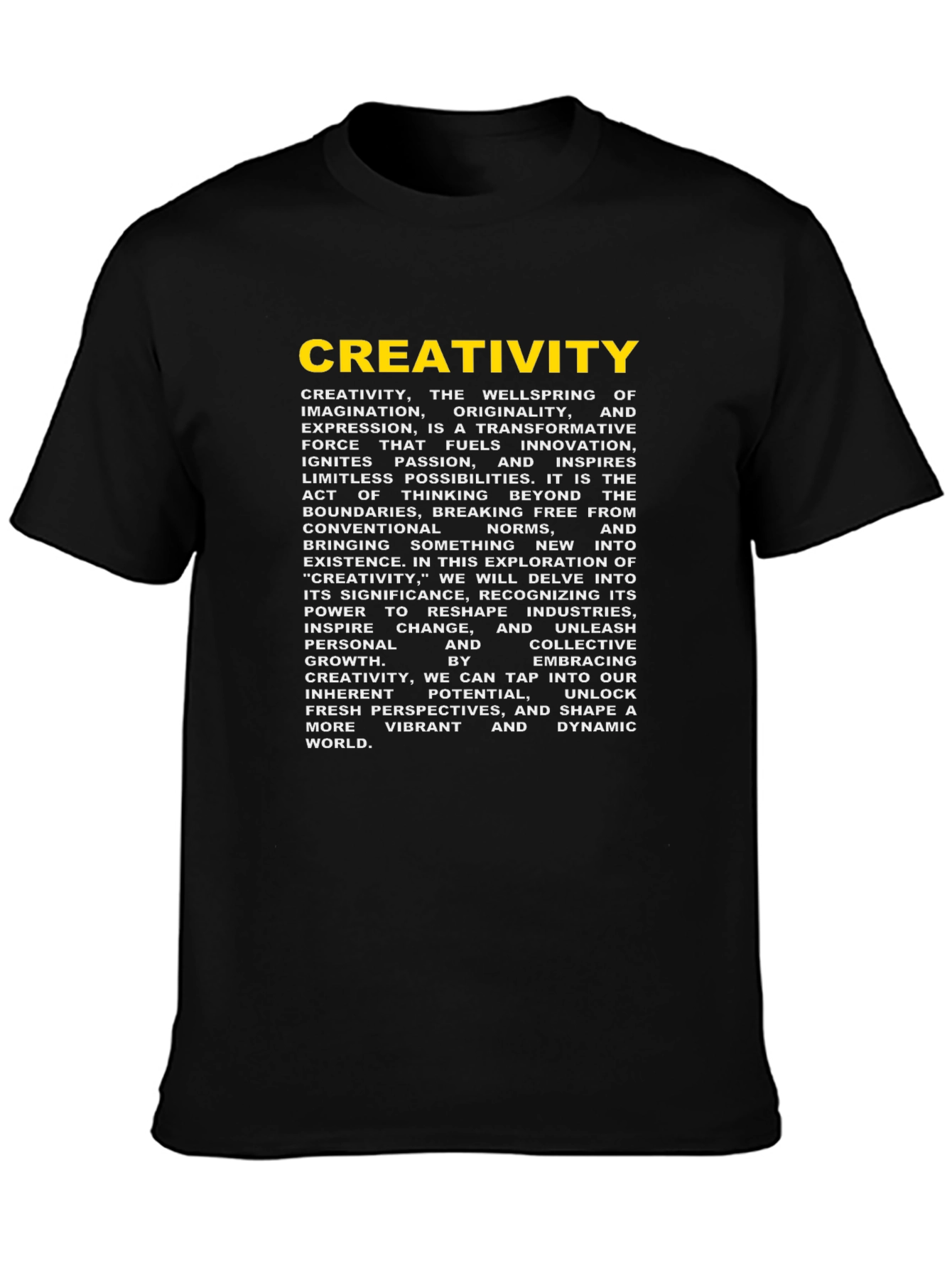 Creativity Graphic Tee - Black