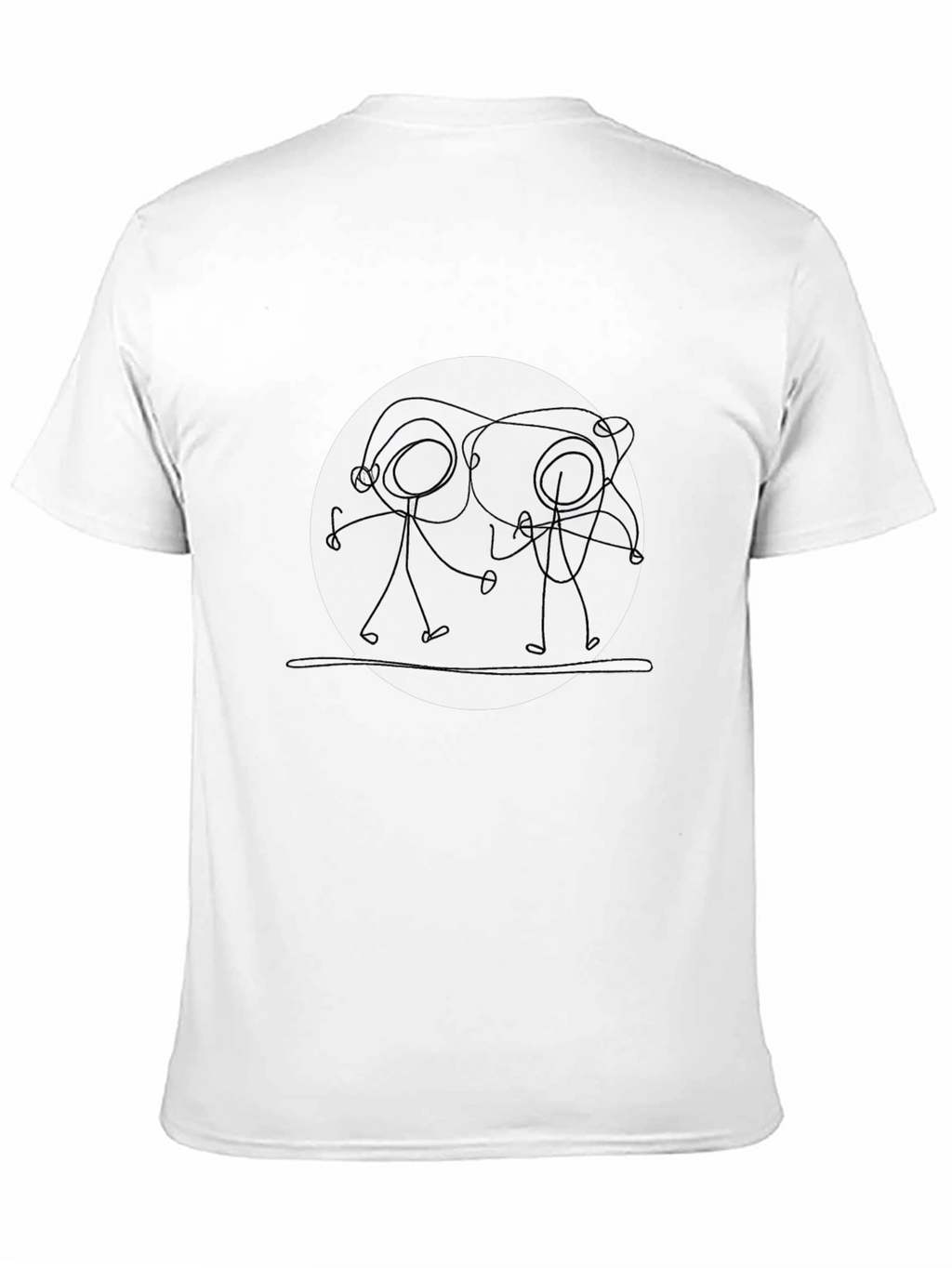 Unique Stick Figure Graphic T-Shirt