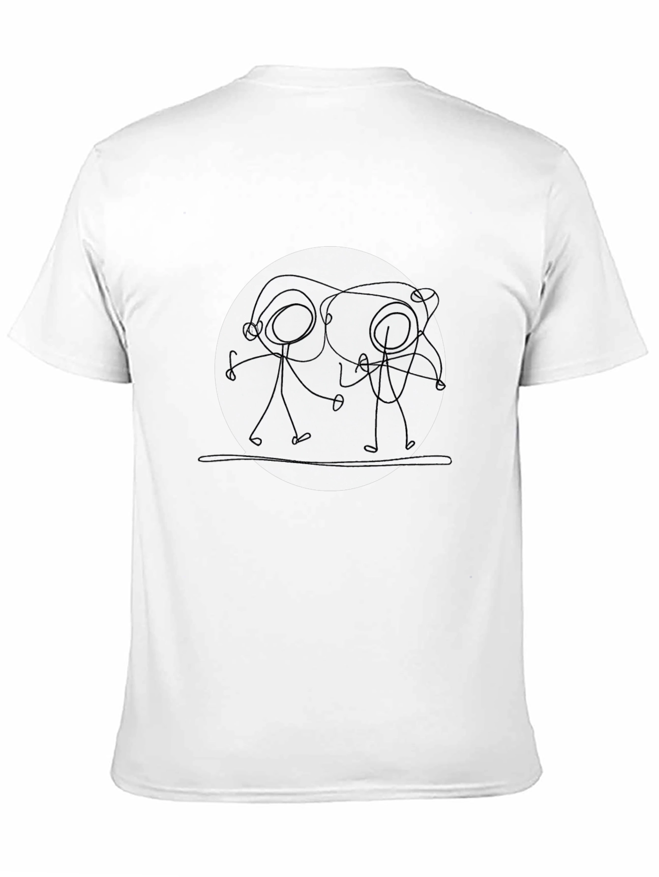 Unique Stick Figure Graphic T-Shirt