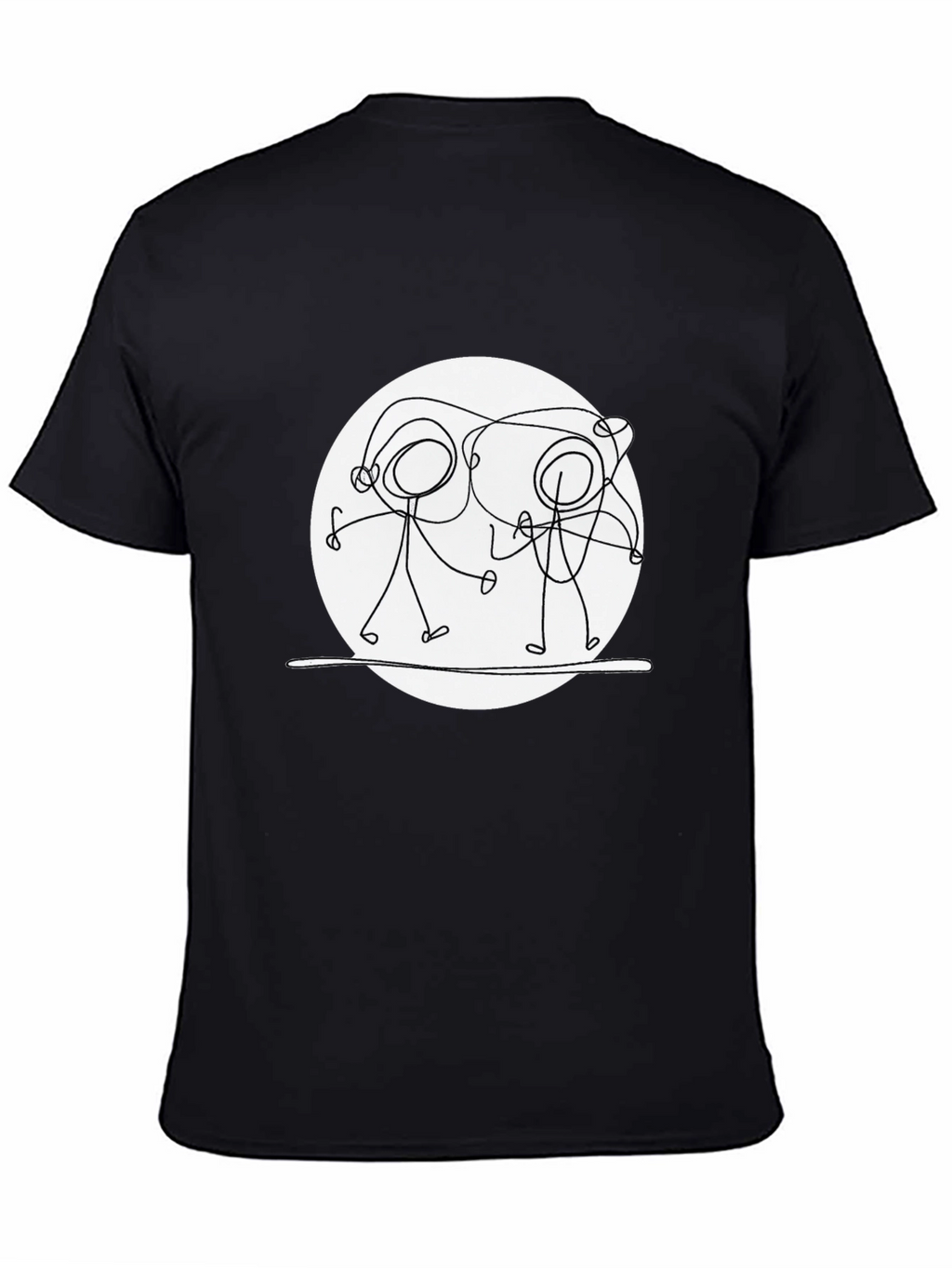 Unique Stick Figure Graphic T-Shirt