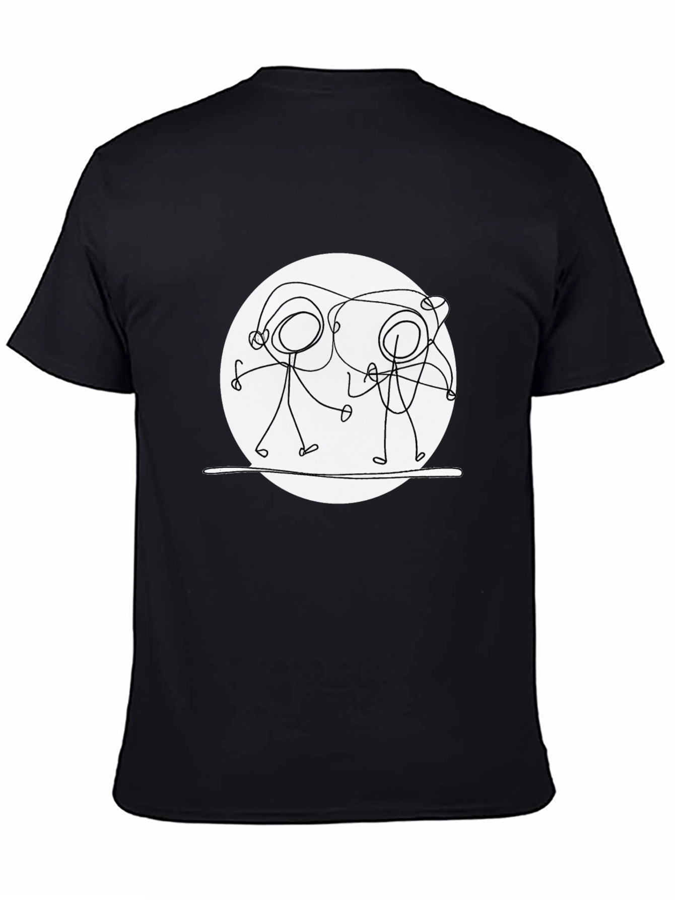 Unique Stick Figure Graphic T-Shirt