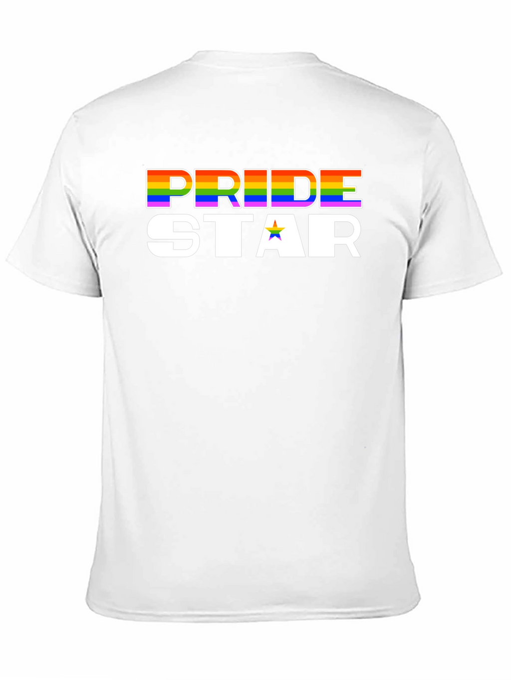 Pride Star Rainbow Graphic Tee - Black