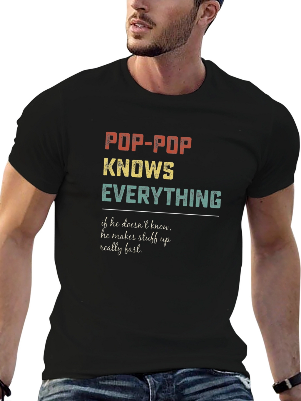 Pop-Pop Knows Everything Graphic T-Shirt