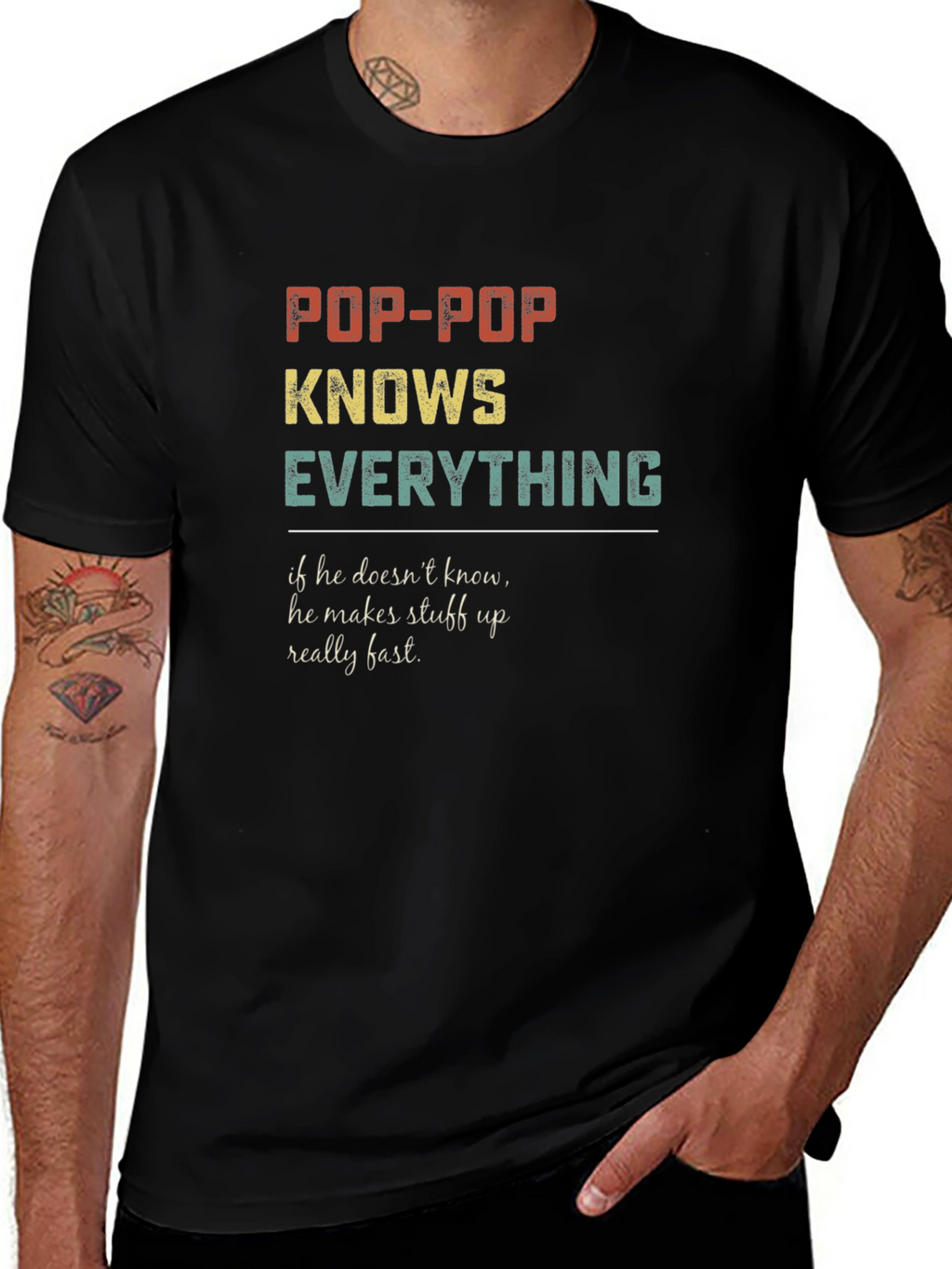 Pop-Pop Knows Everything Graphic T-Shirt