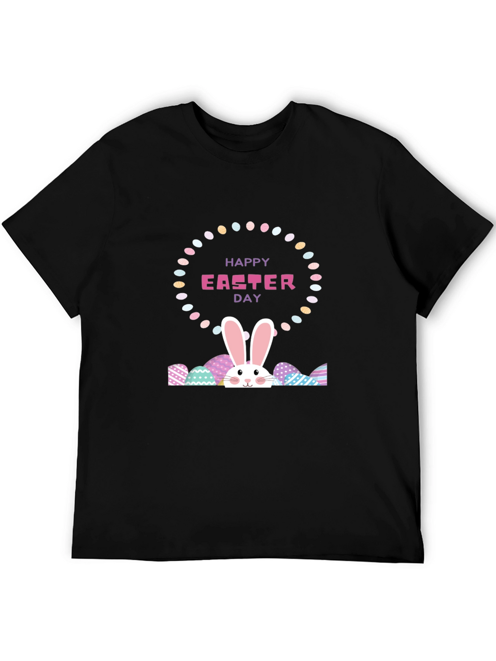 Happy Easter Day Black T-Shirt