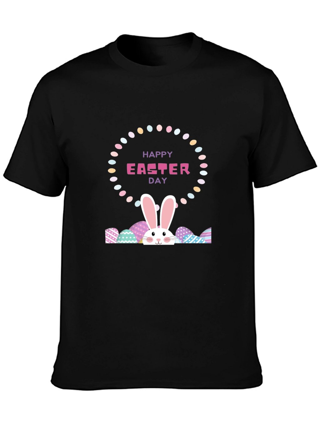 Happy Easter Day Black T-Shirt