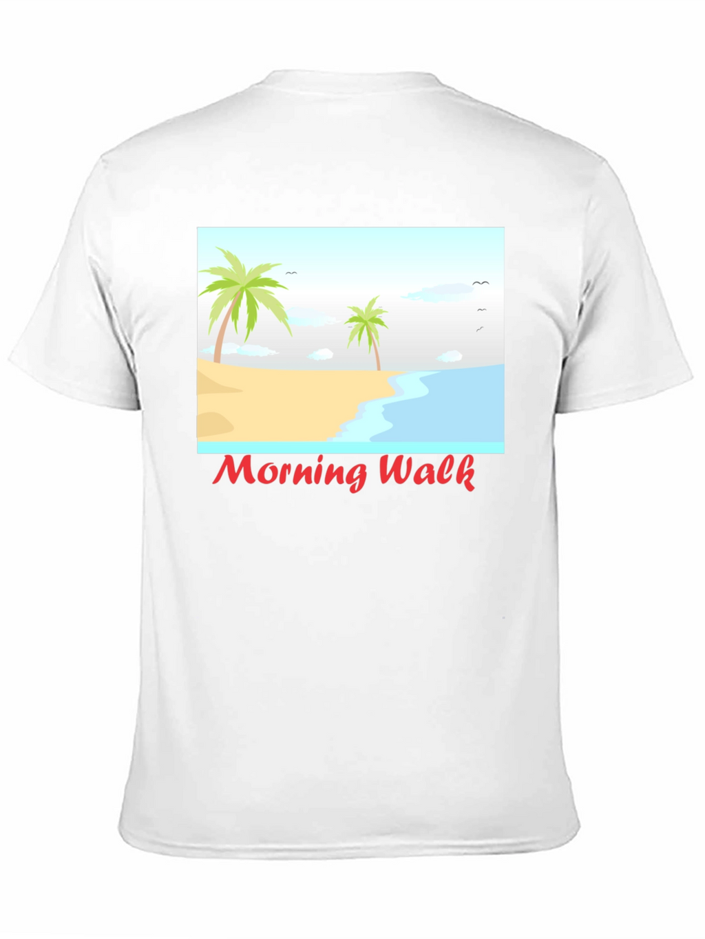 Morning Walk Beach Graphic Tee - Black