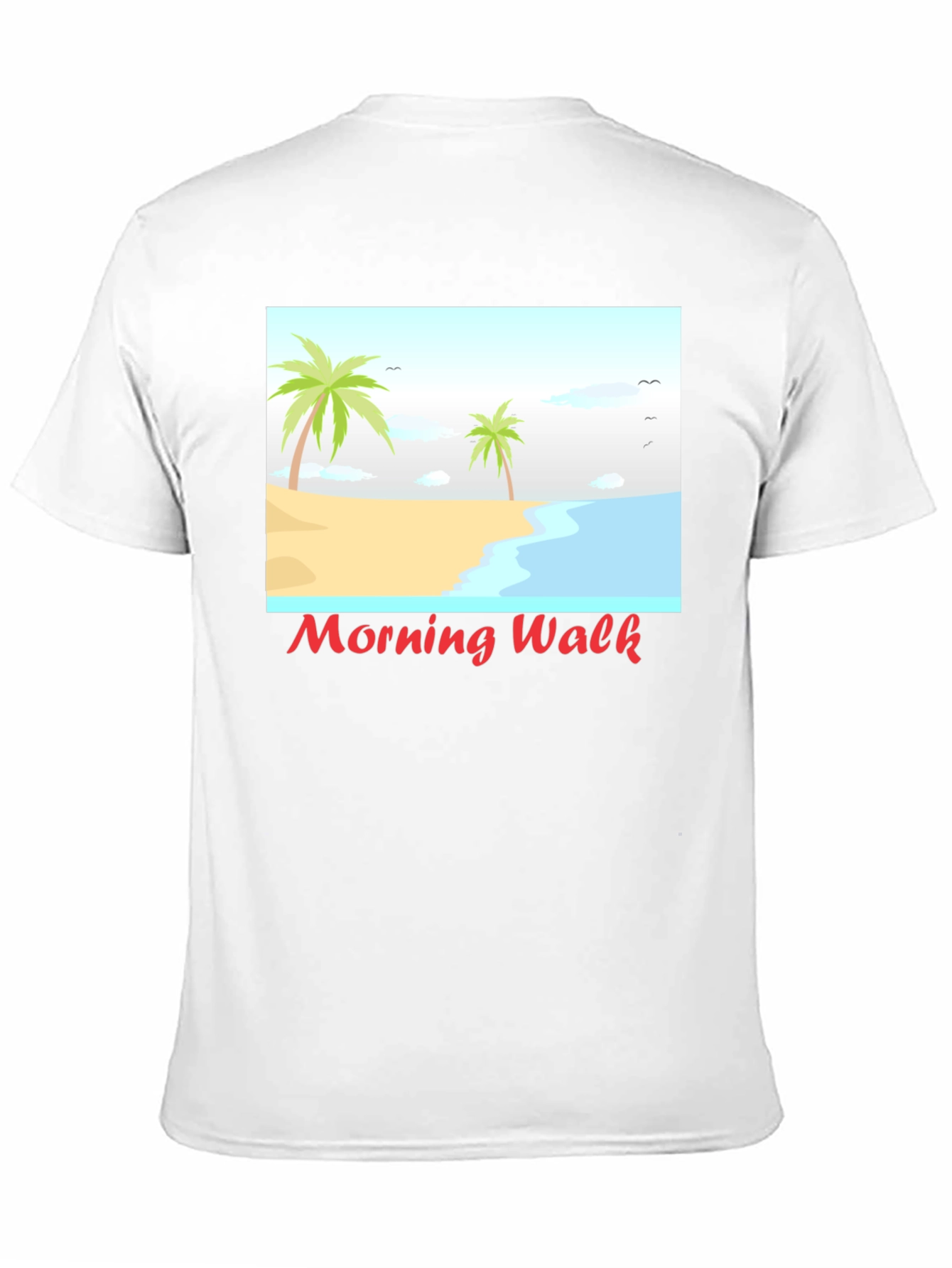 Morning Walk Beach Graphic Tee - Black