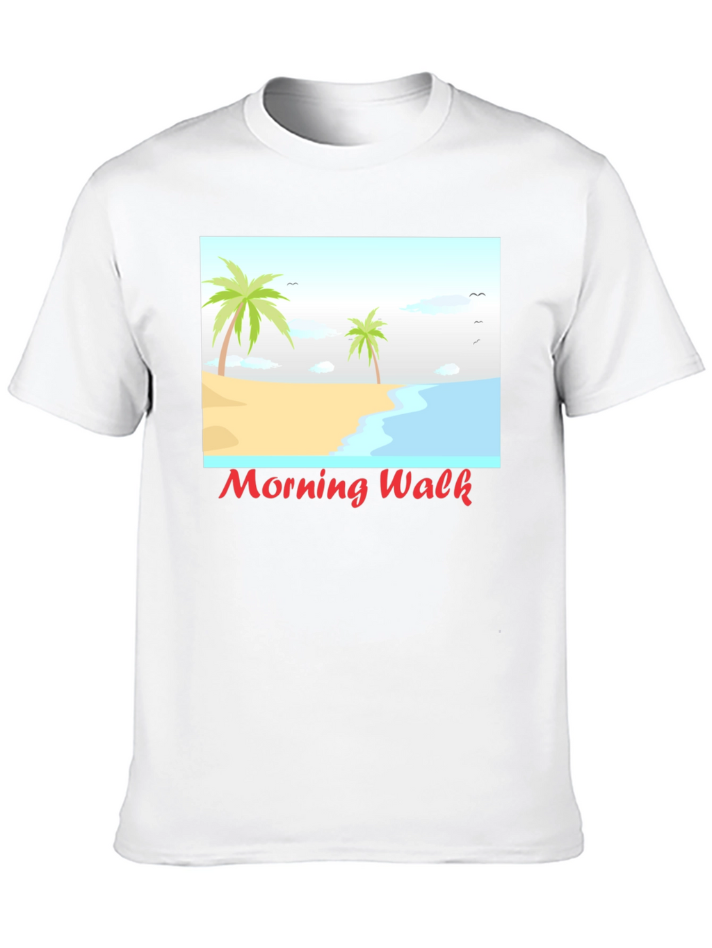 Morning Walk Beach Graphic Tee - Black