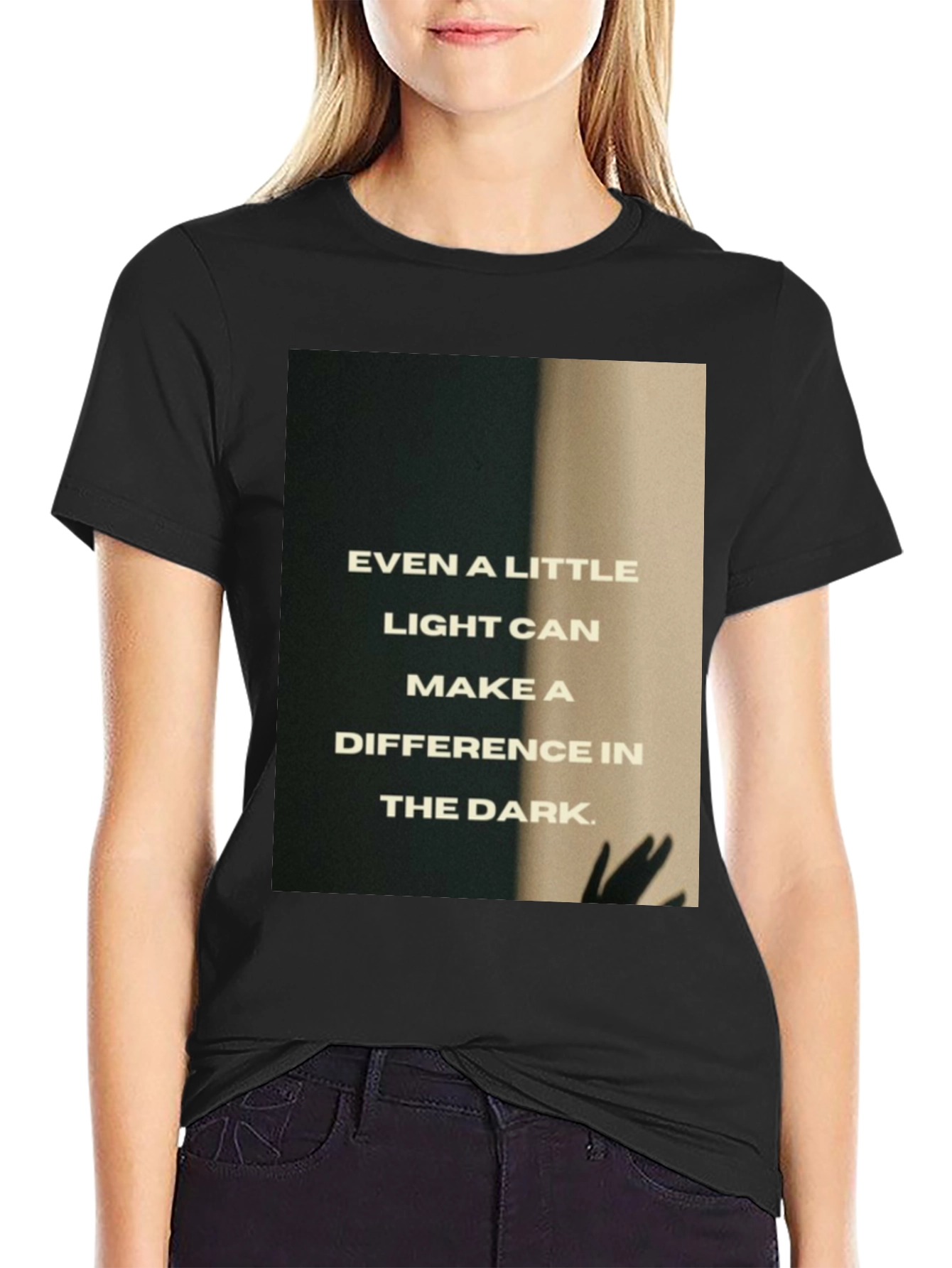 Inspirational Light in Dark T-Shirt - Black