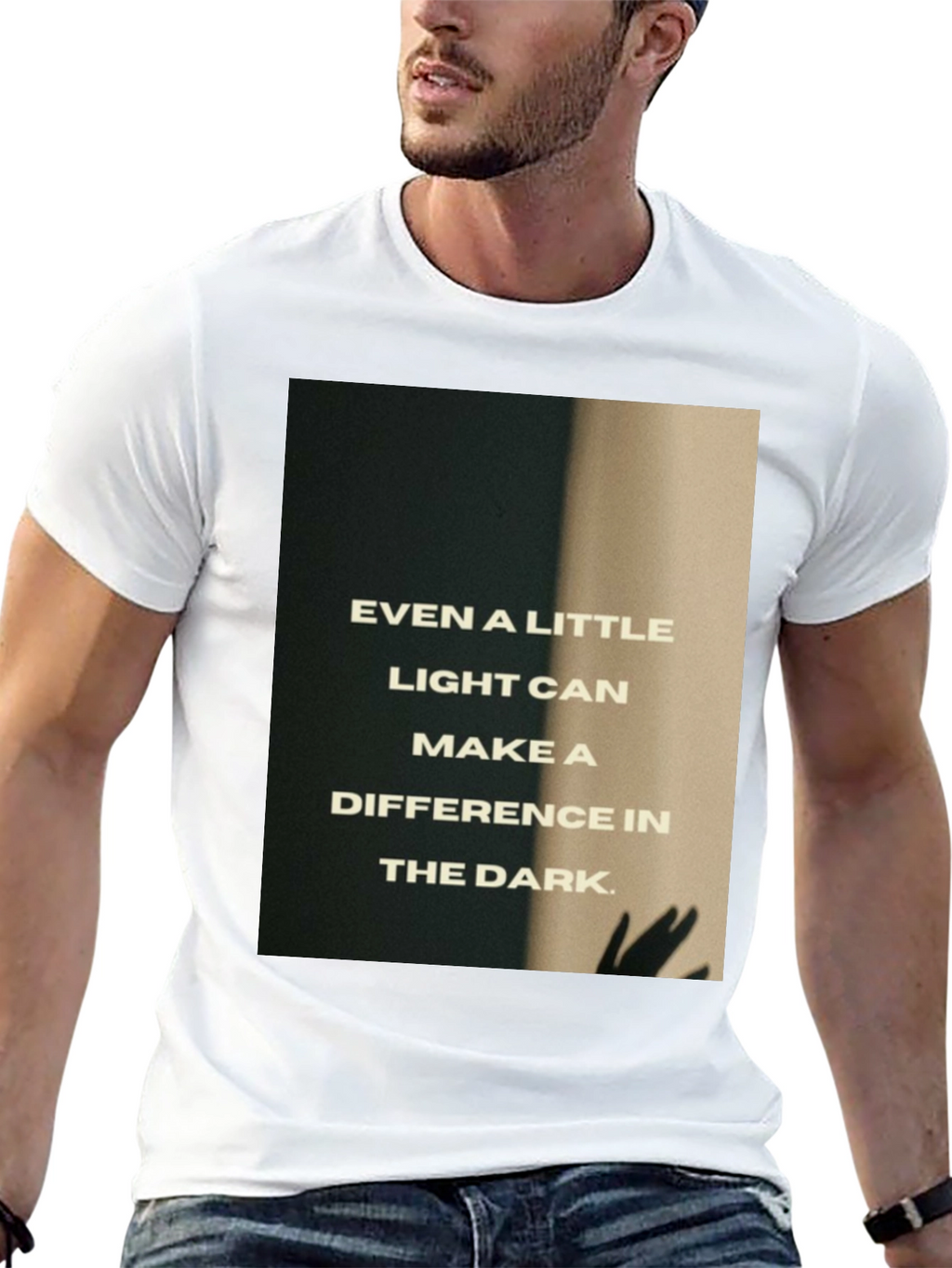 Inspirational Light in Dark T-Shirt - Black