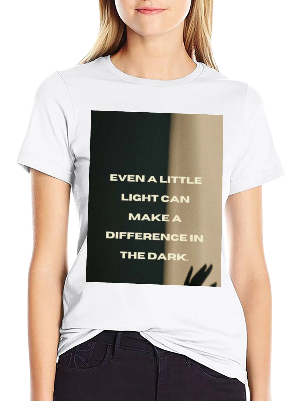 Inspirational Light in Dark T-Shirt - Black