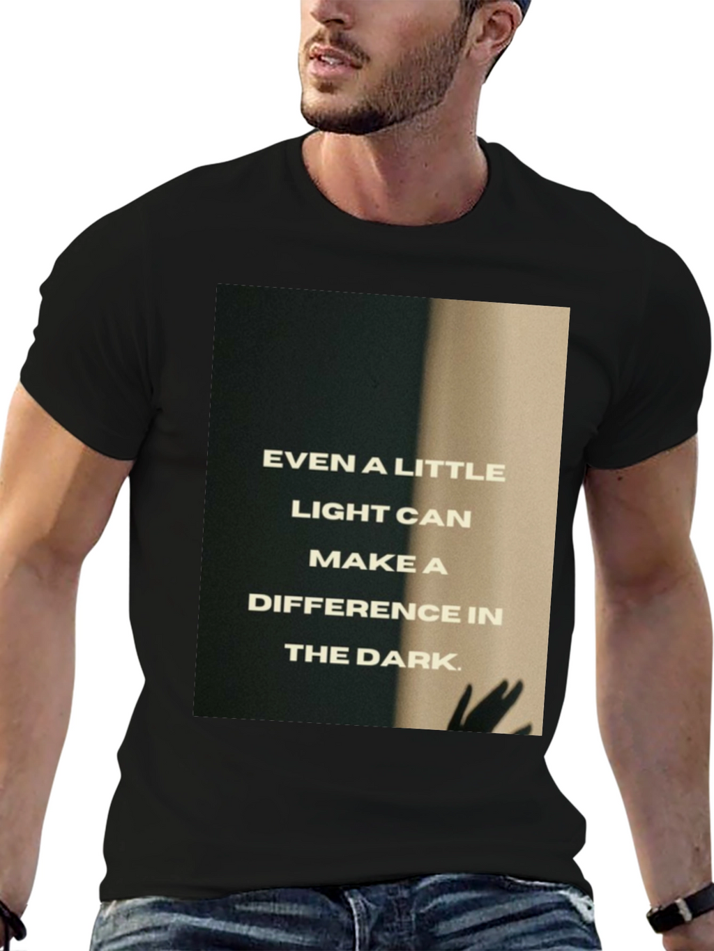 Inspirational Light in Dark T-Shirt - Black