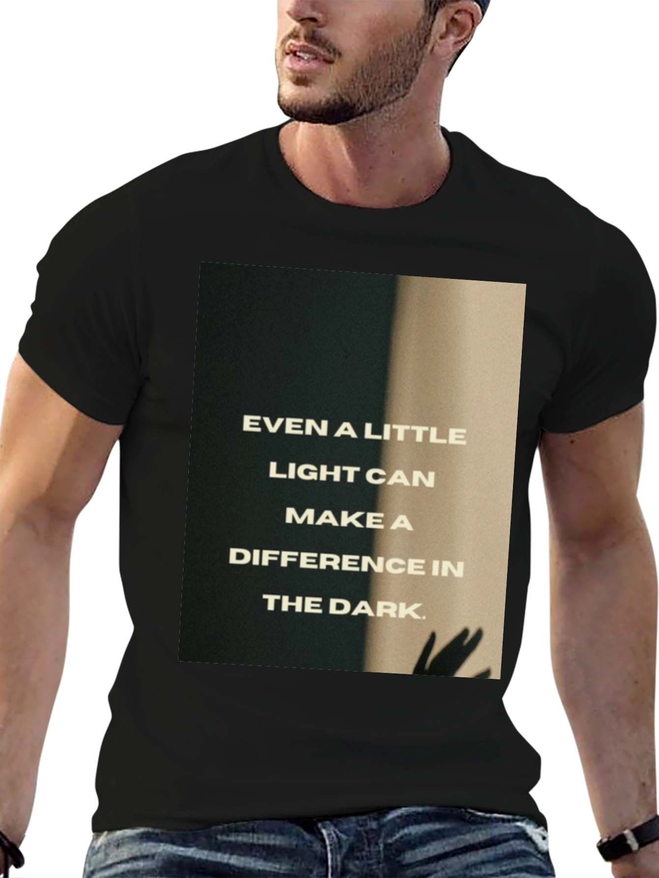 Inspirational Light in Dark T-Shirt - Black