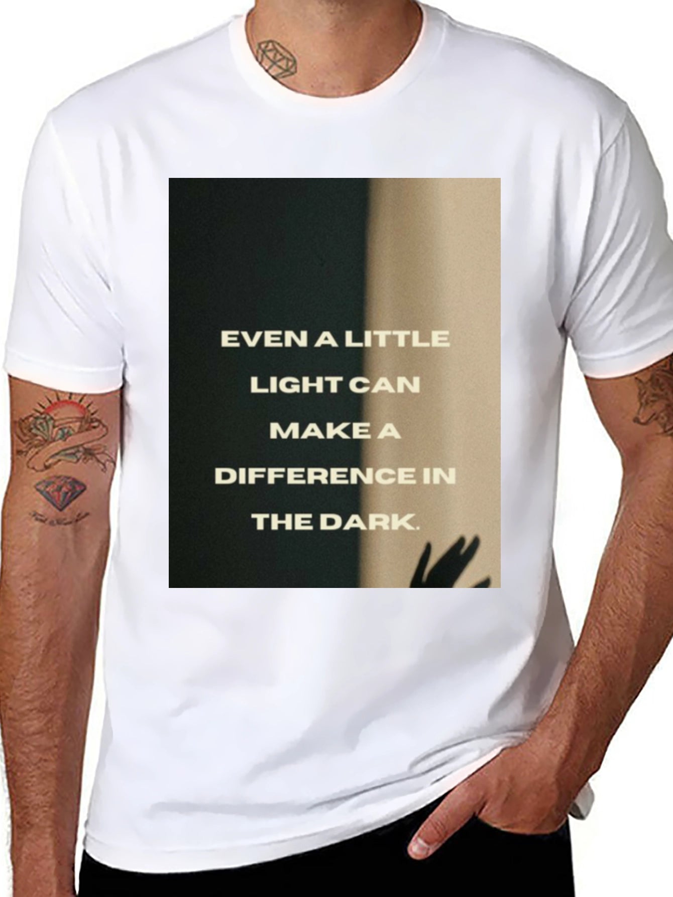 Inspirational Light in Dark T-Shirt - Black