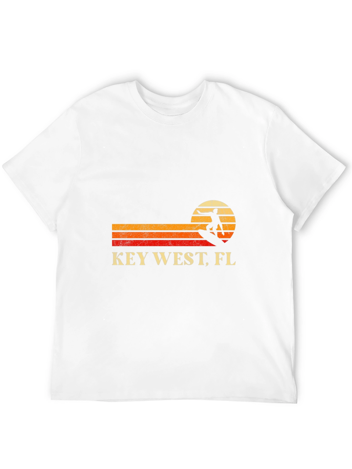 Key West FL Surfer Sunset Graphic Tee