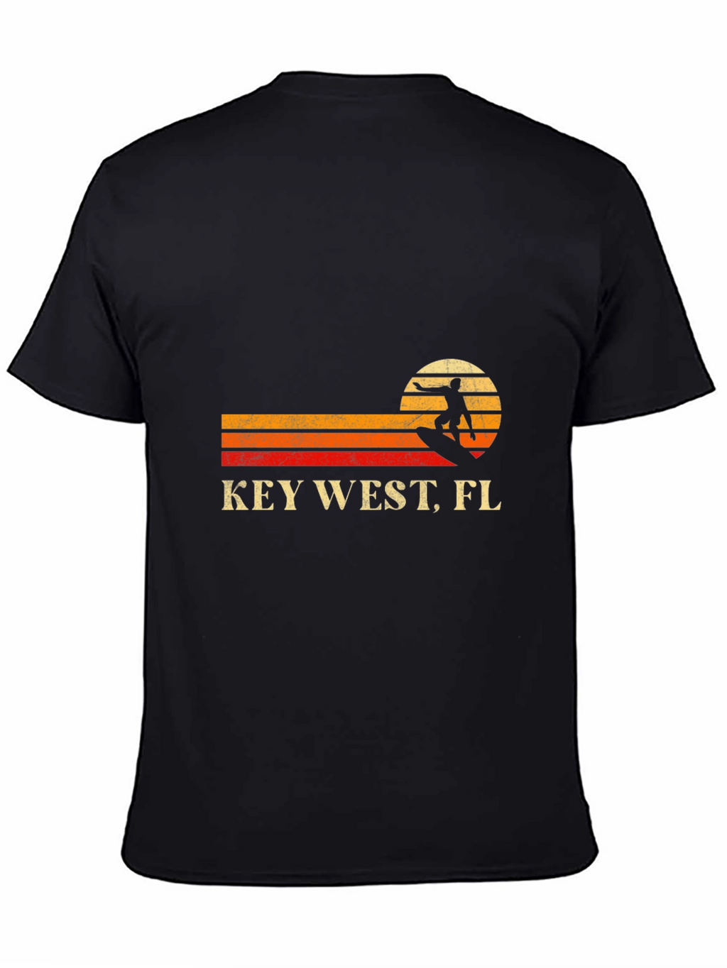 Key West FL Surfer Sunset Graphic Tee