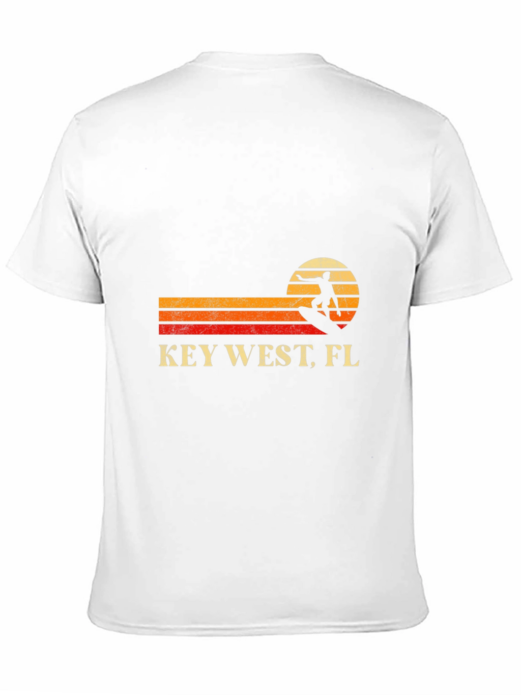 Key West FL Surfer Sunset Graphic Tee