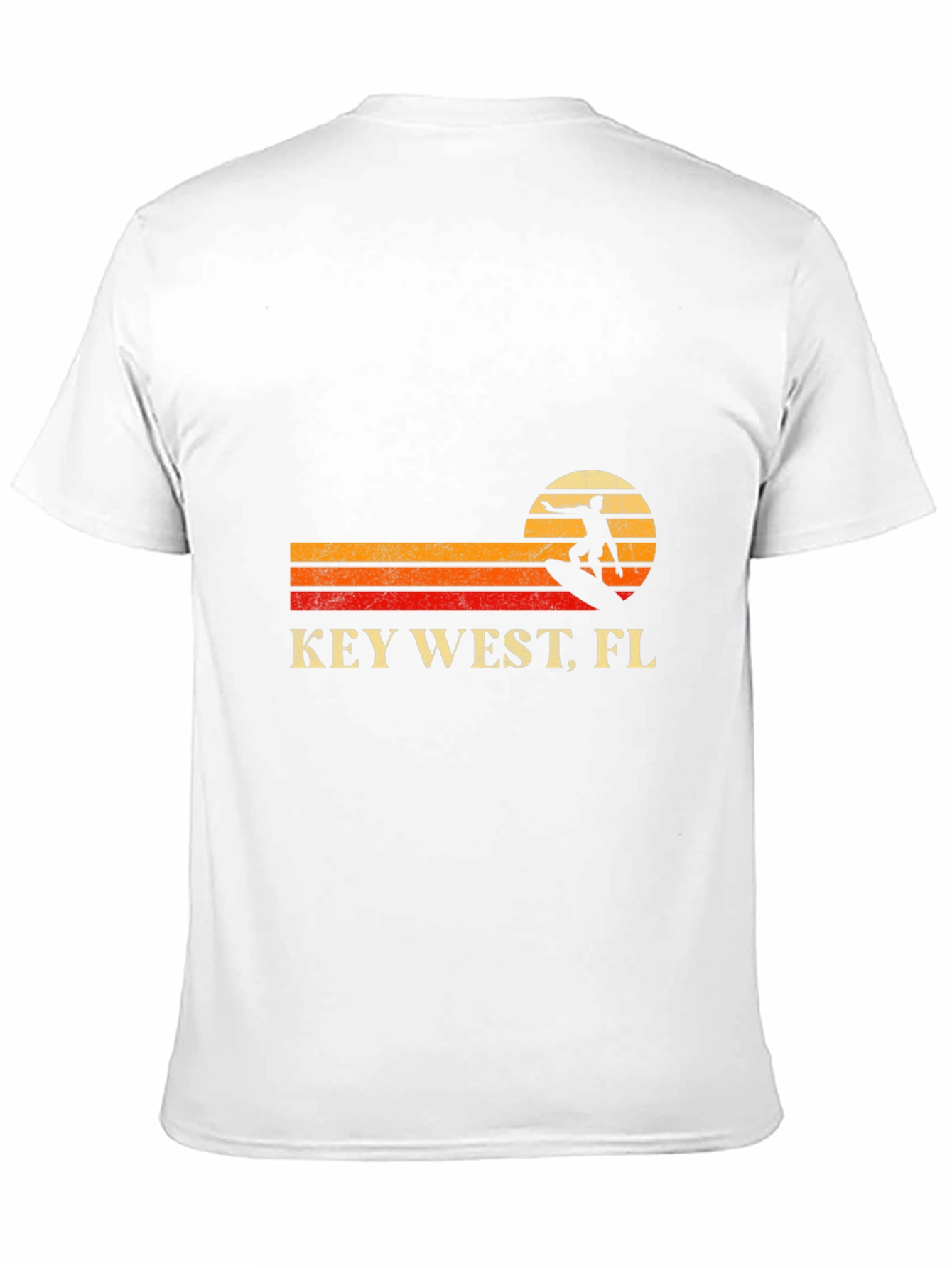 Key West FL Surfer Sunset Graphic Tee