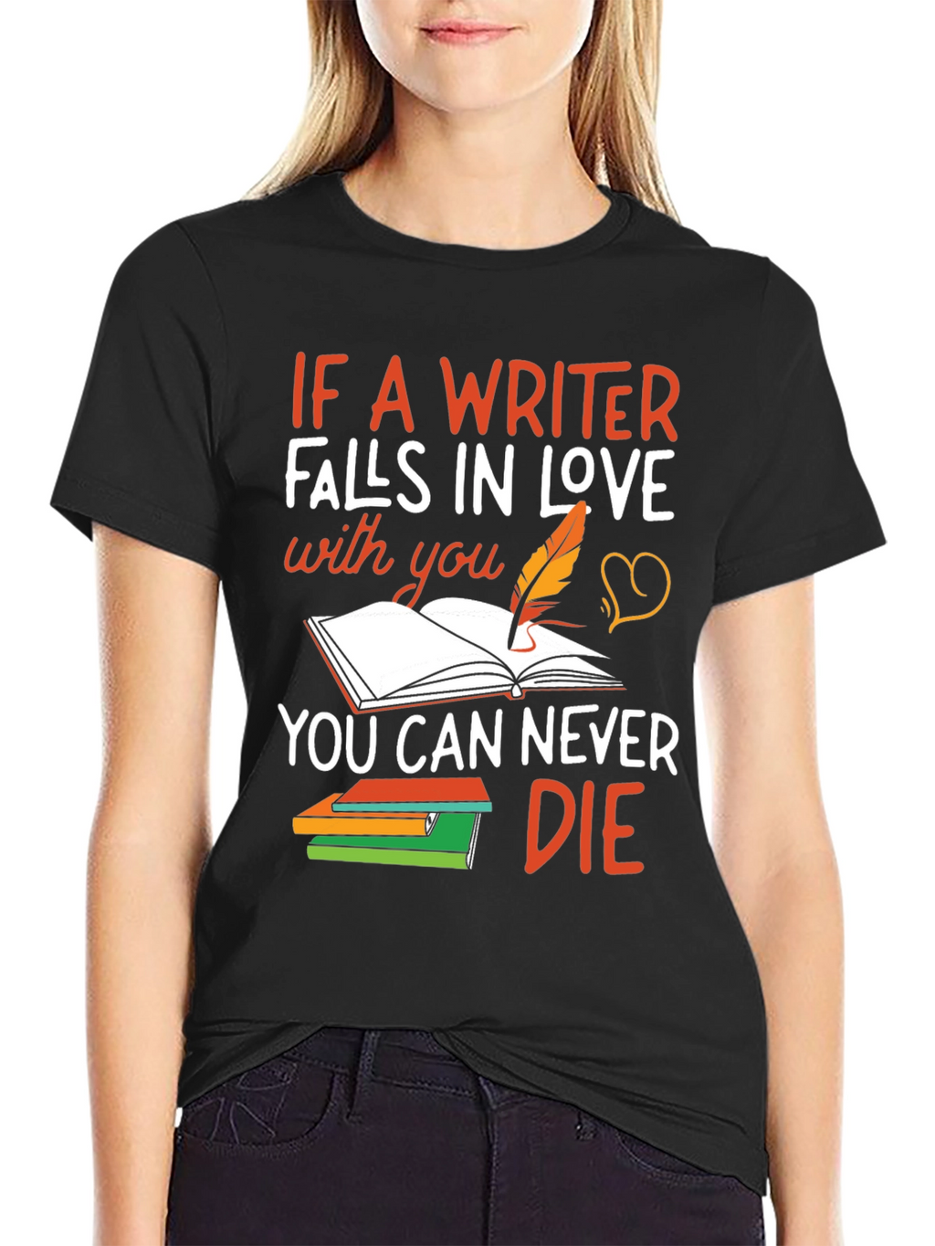 Writer Love T-Shirt - Never Die Inspiration