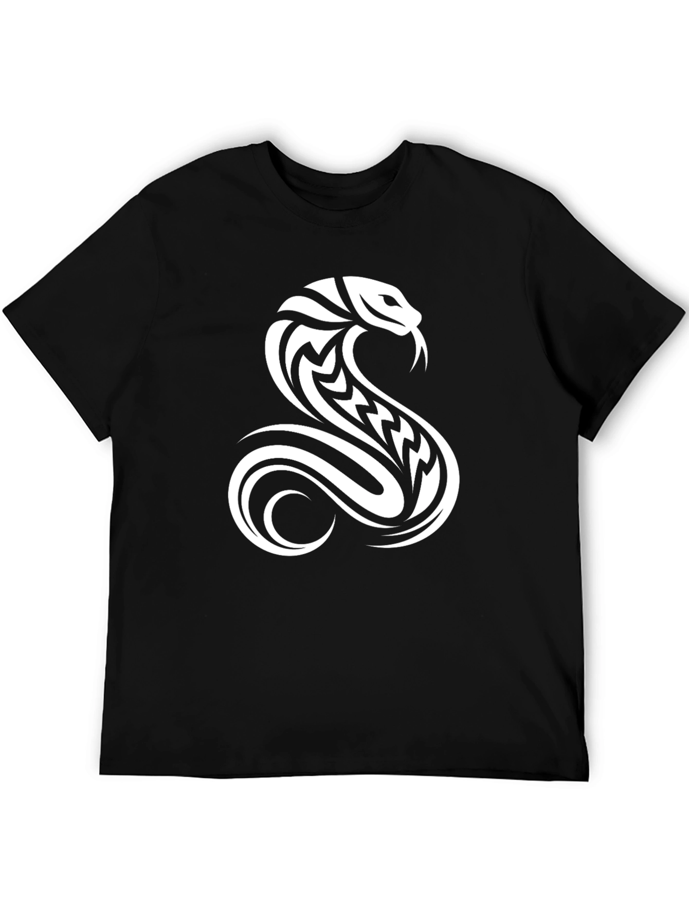 Mens Black Cobra Graphic Tee