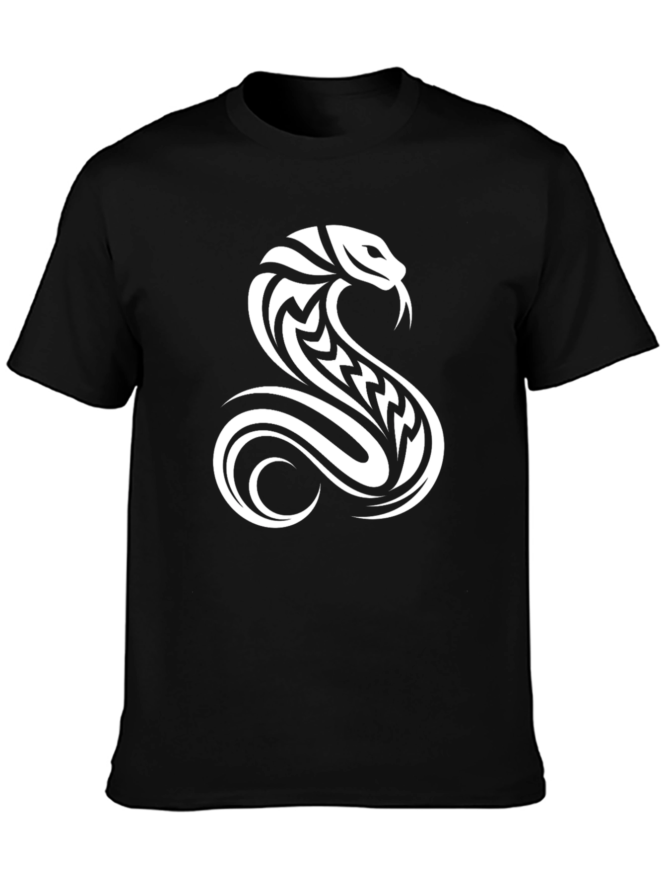 Mens Black Cobra Graphic Tee