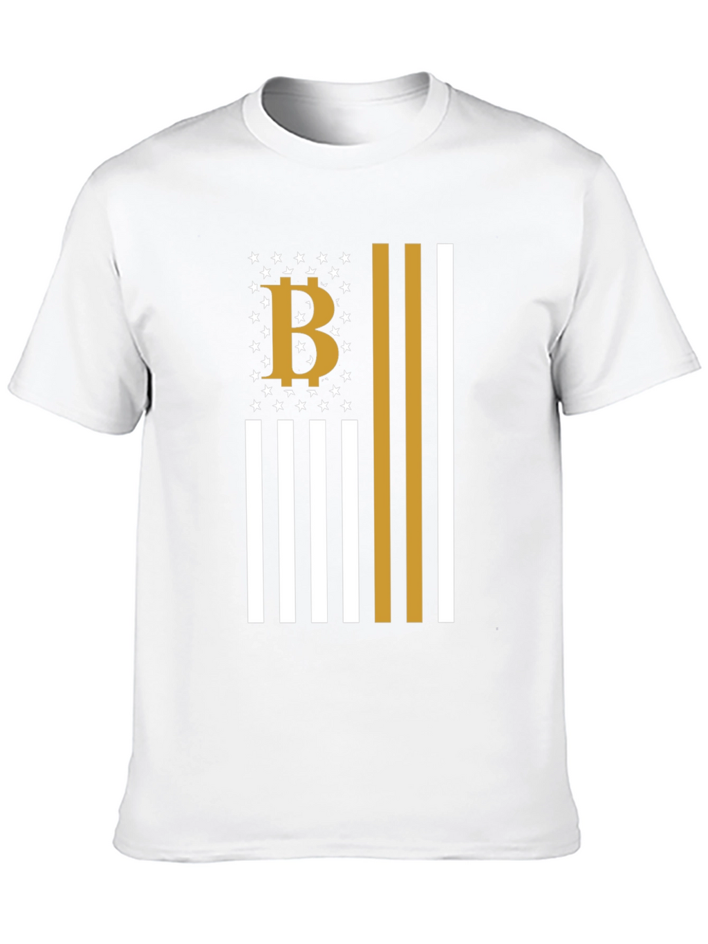 Bitcoin American Flag Style Graphic T-Shirt