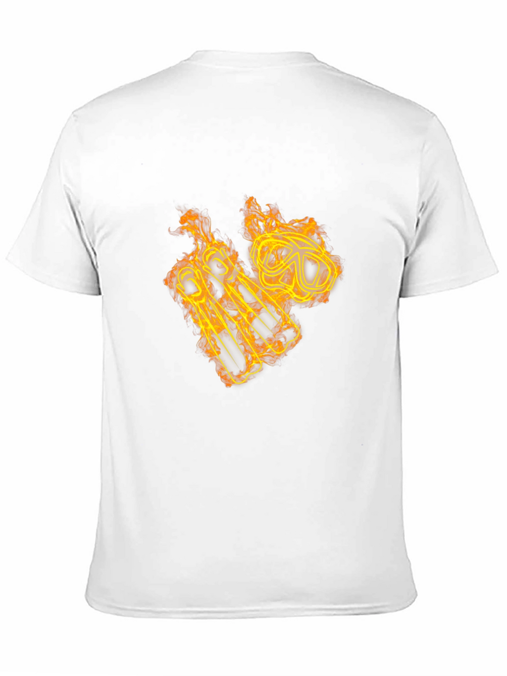 Fiery Scuba Gear Graphic Tee - Black Cotton Shirt