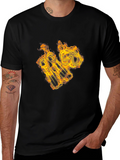 Fiery Scuba Gear Graphic Tee - Black Cotton Shirt