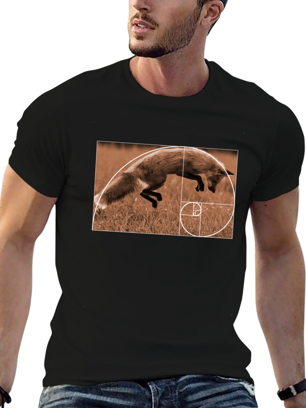 Fox Golden Ratio T-Shirt - Stylish Math Nature Tee