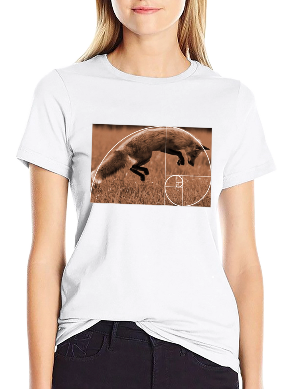 Fox Golden Ratio T-Shirt - Stylish Math Nature Tee