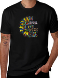 Autism Awareness Sunflower Graphic T-Shirt