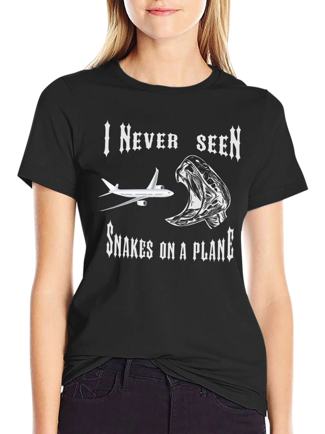 Snakes on a Plane Graphic T-Shirt - Novelty Tee