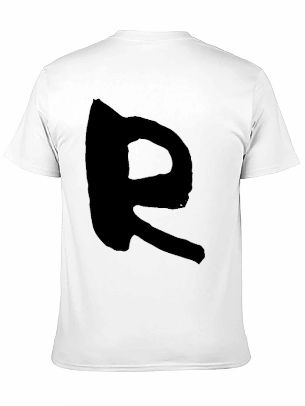 Black T-Shirt with Distressed R Design