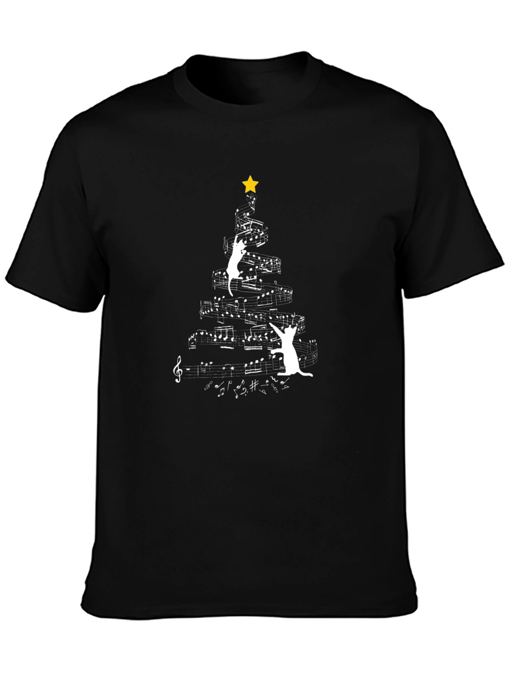 Musical Cats Christmas Tree T-Shirt